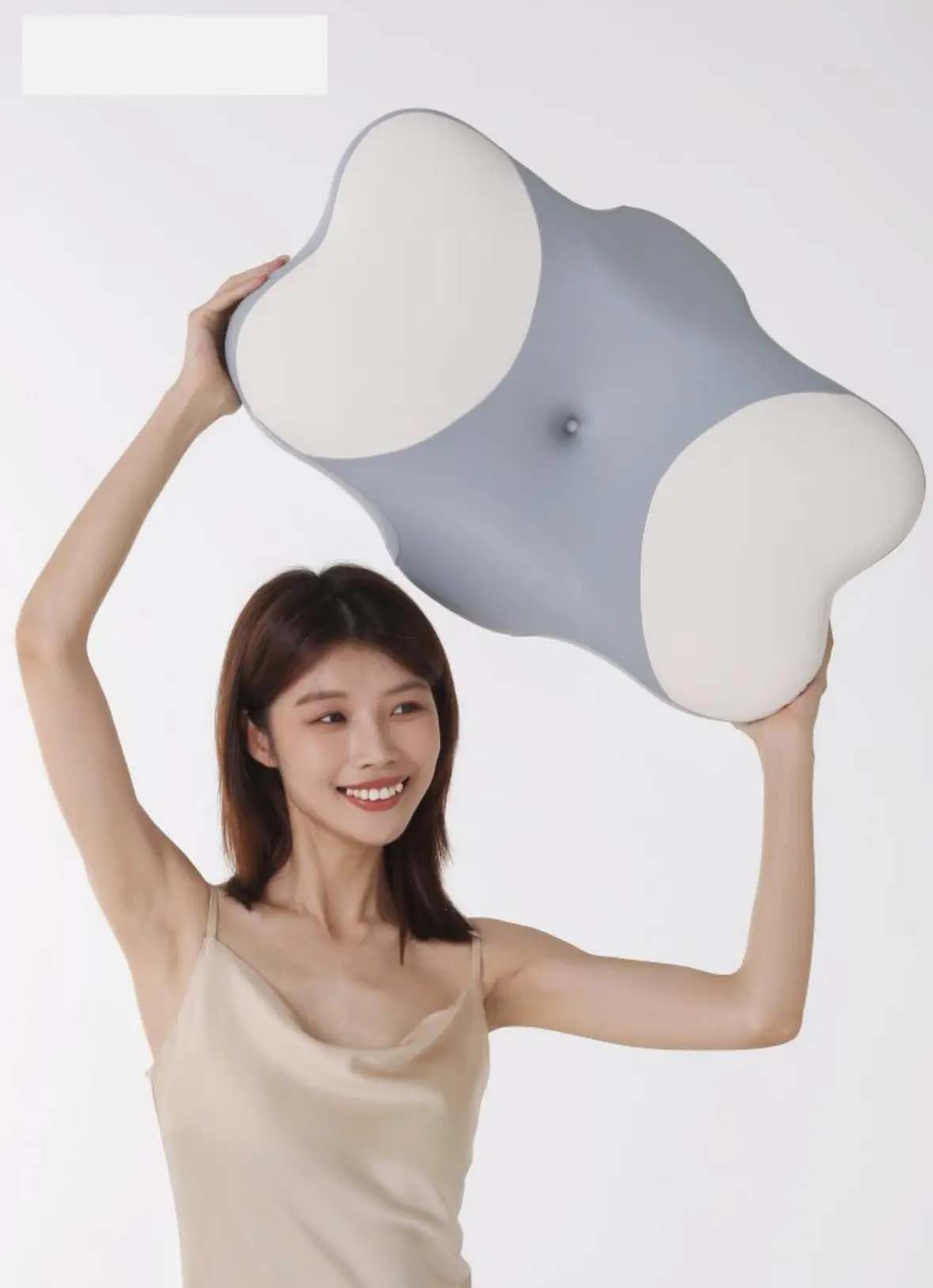Model holding Bionic Butterfly Pillow ZT012 lifestyle product image