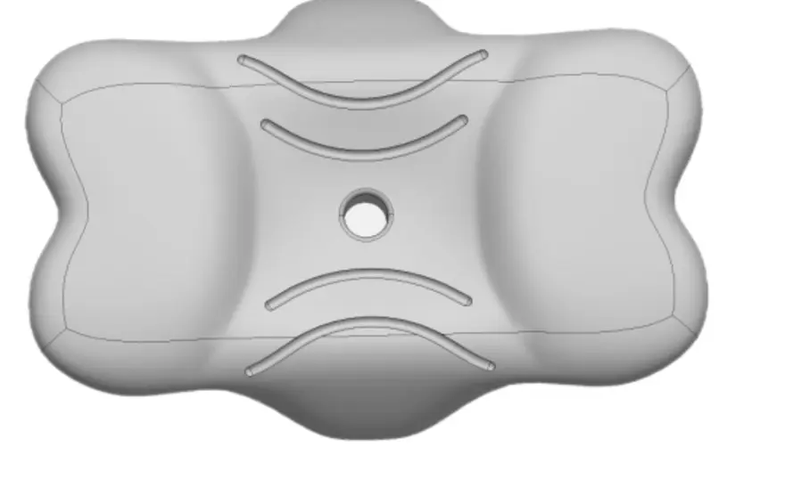 Bionic Butterfly Pillow ZT012 groove and support zone diagram